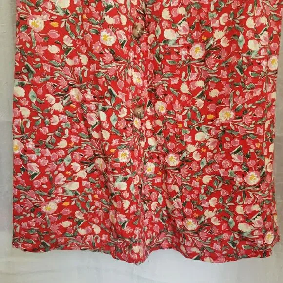 AUW Red Floral Midi Dress - Picture 5 of 14